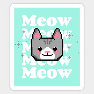 Cute 8-bit Kitty Sticker